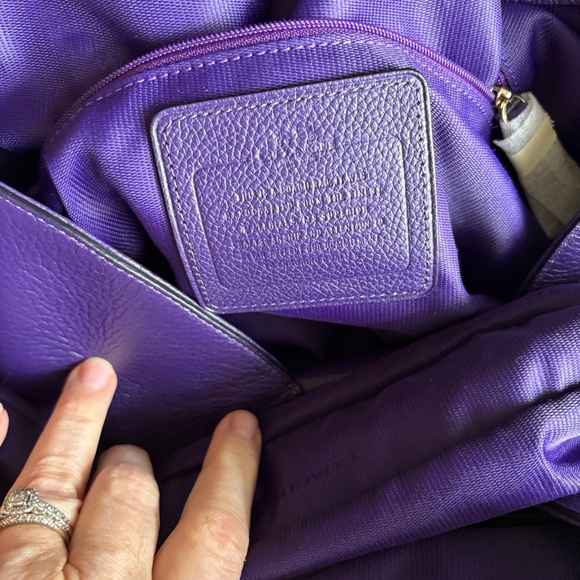Coach Edie 31 Purple Pebble leather Bag with Gold Hardware & Hang tag NWT - Picture 4 of 14